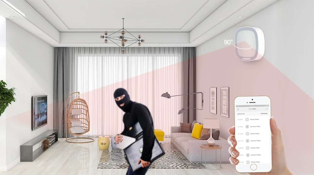 Беспроводной Smartt PIR датчик движения детектор сигнализации для ZigbeeHome охранная сигнализация Система безопасности Встроенная антенна