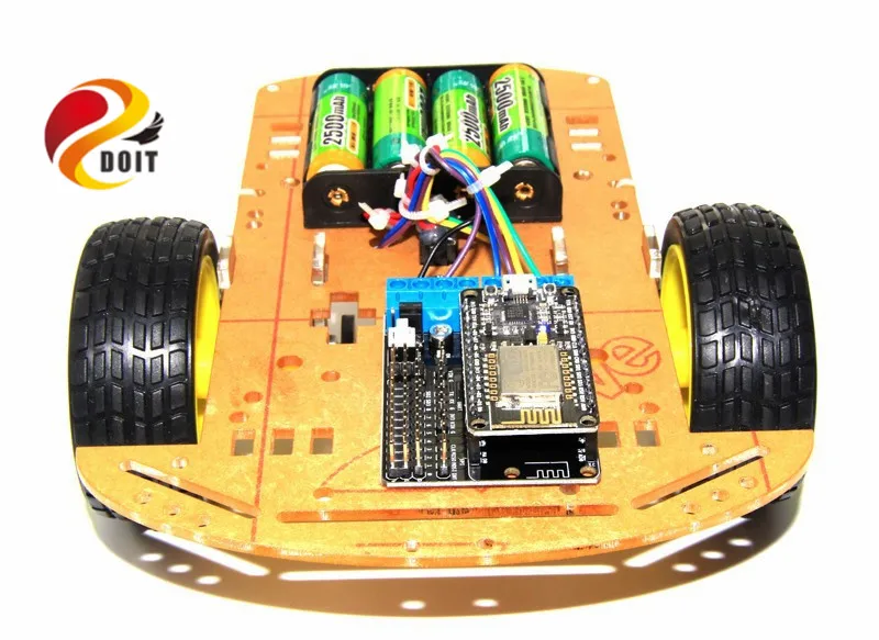 Официальный DOIT Самый дешевый WiFi умный автомобиль RC игрушка 2WD L293D от Esp8266 серийный