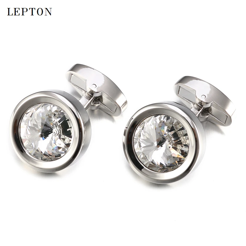 Запонки с низким ключом роскошные запонки австрийскими кристаллами для мужчин