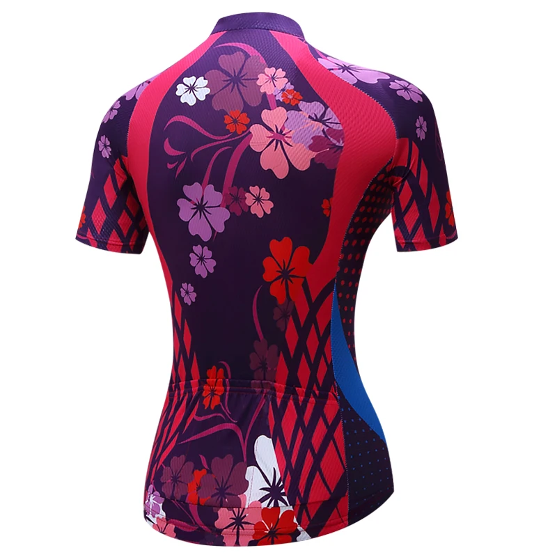 TELEYI 100% полиэстер дышащий короткий трикотаж для женщин велосипед командный