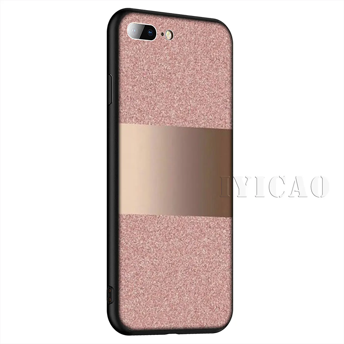 IYICAO Love Heart Pineapple Gold Rose Stripes Silicone Soft Case for iPhone XR X XS Max 8 7 6 6S Plus 5 5S SE Cover |