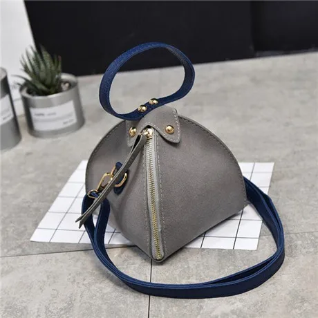 Gray HFCCJJ, новая мода, треугольная Сумочка для пышек, Женская Диагональная Сумка для девочек, сумка-мессенджер, женская кожаная сумка, женская сумка - Цвет: Gray