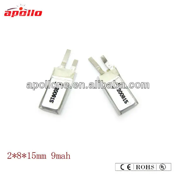 2*8*15mm small size lithium polymer battery for card reader 200815 | Электроника