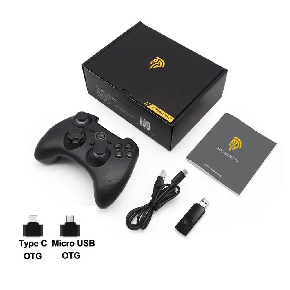 With box Беспроводной игровой контроллер с двойной вибрацией геймпад для PS3 консоли ESM-9101 джойстик для ПК Xiaomi Mi tv BOX - Цвет: With box