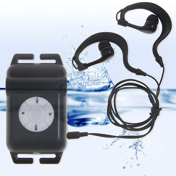 Mini waterproof clip MP3 music player with earphone no retail gift box free shipping mp3 for meeting USB port 4GB | Электроника