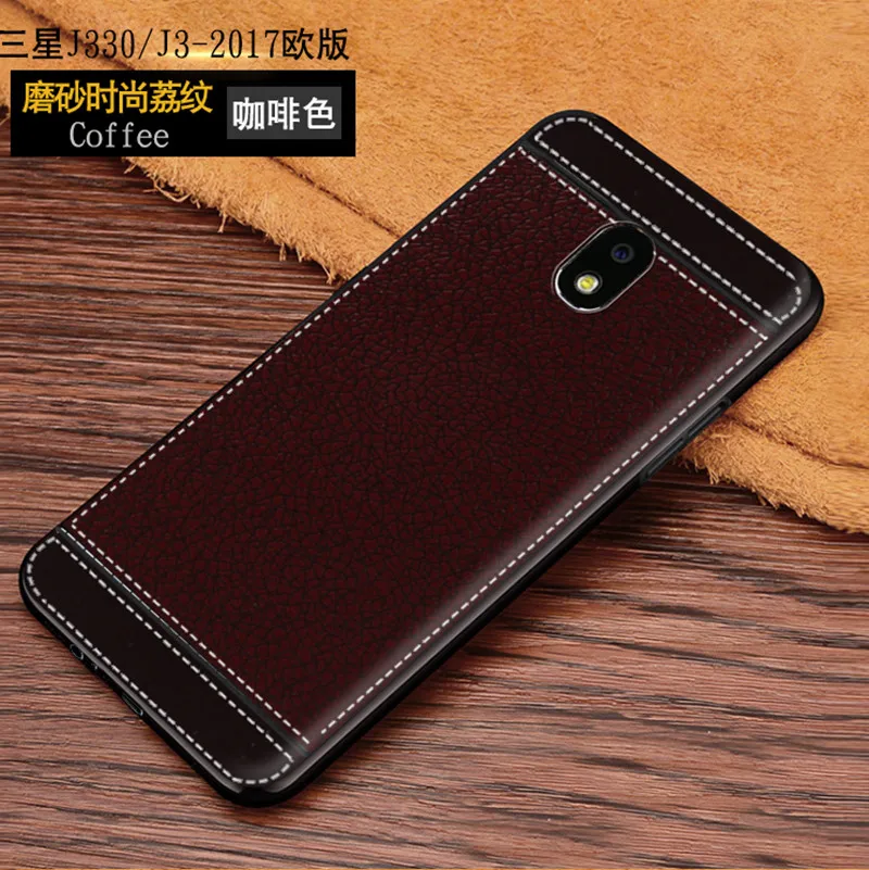 Мягкий силиконовый чехол из ТПУ с кожаным рисунком для Samsung Galaxy J7 J3 J5 J 7 2017 J730 730