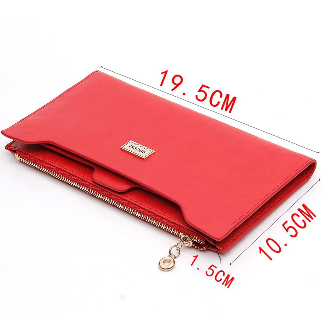 Женский кошелек Дамский Длинные сумки для денег Простой стиль кожаный монет