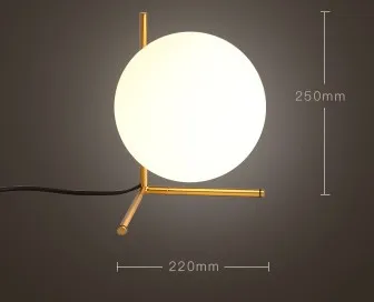 Nordic Ball Glass Table Lamp Bedroom Bedside Fashion Creative Desk Lampromantic fashion bedroom bedside | Лампы и освещение