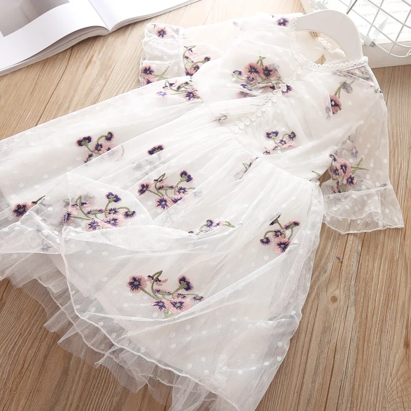 New Girls Dress Elegant 2019 Spring Flower Dresses Kids Little Girl Clothes Toddler 4 5 6 year Birthday Princess Beautiful | Детская