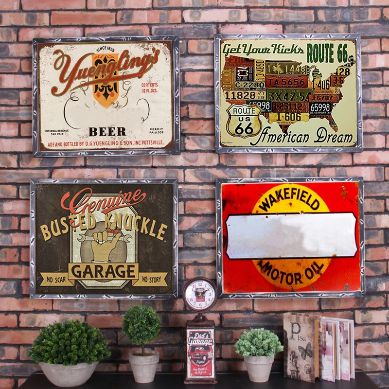 

Route 66 Plaque Sign Vintage Metal Tin Signs Bar Pub Home Wall Decor Retro Metal Art Beer Coffee Poster Plate 1001(20)