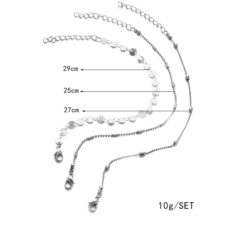 3 шт./компл. женский модный многослойный набор женских браслетов золотого и