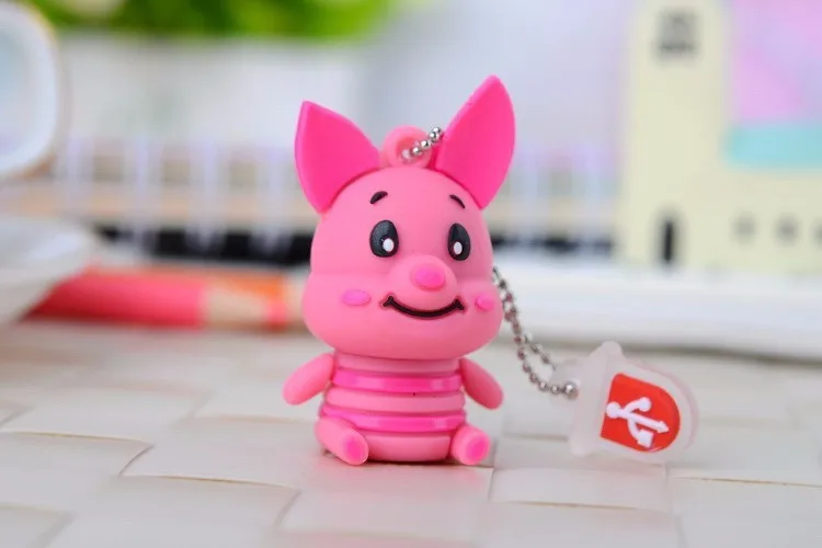 JASTER ЗАО 2,0 Usb флеш-накопитель с милым тиггером из мультфильма «ослик и пчела», Usb флешка, 4 ГБ, 8 ГБ, 16 ГБ, 32 ГБ, ручки из силикона