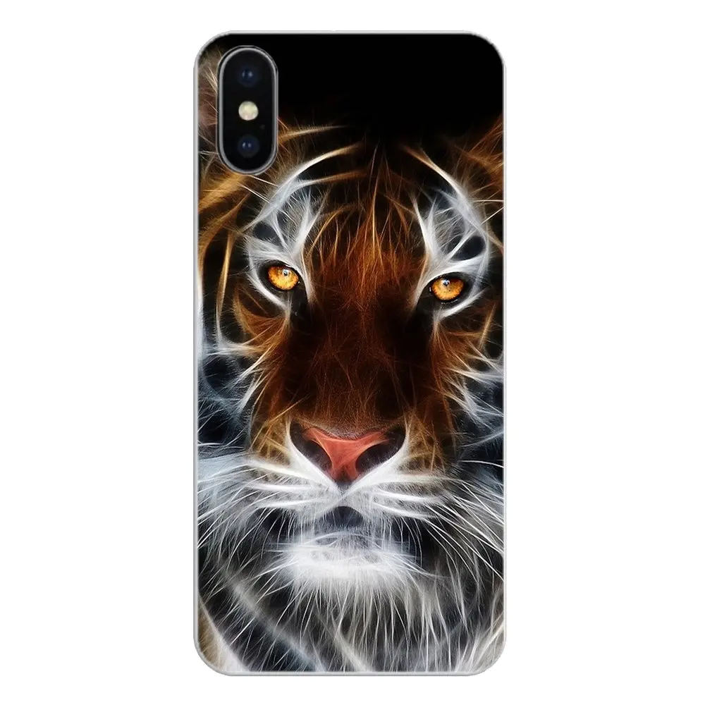 Красочные Животные тигр Радуга для iPhone XS Max XR X 4 4S 5 5S 5C SE 6 6S 7 8 Plus Samsung Galaxy J1 J3 J5 J7 A3 A5