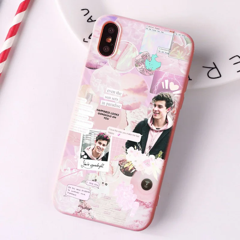 TPU 1998 Shawn Mendes розовый матовый чехол для телефона с рисунком для iPhone 6 6S 7 7Plus 8 8Plus X XS 11 ProMax пластиковый чехол для iPhone 7 Чехол - Цвет: TPU