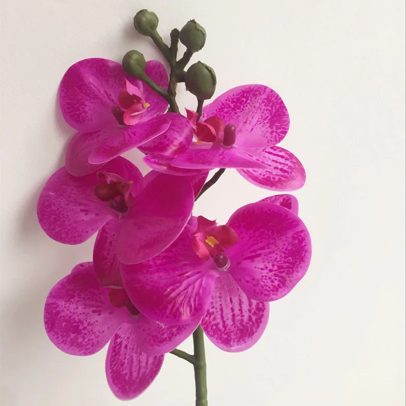 Натуральный на ощупь цветок орхидеи с бабочками 5 головок хорошее качество мини