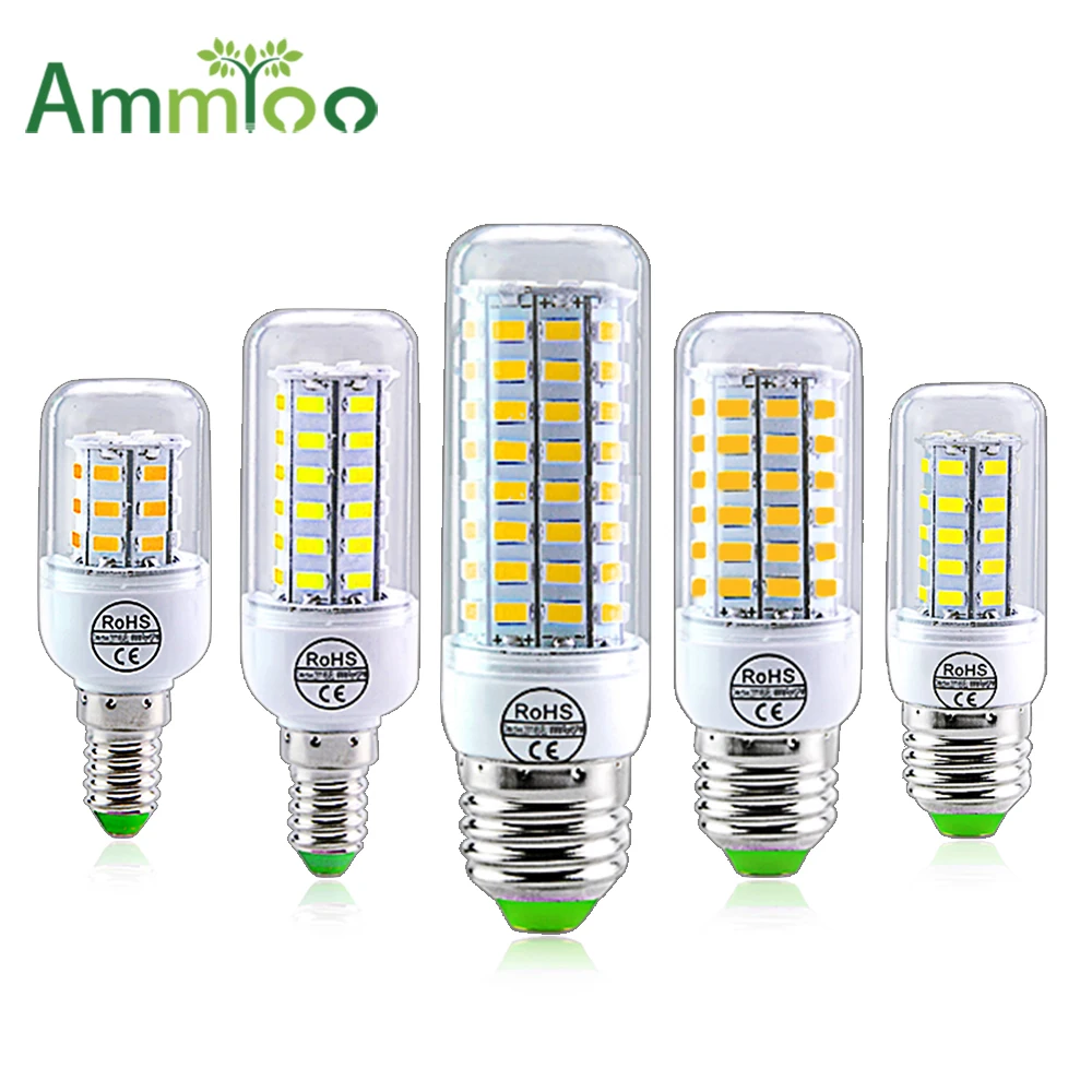E27 LED Lamp E14 LED SMD 5730 220V Corn Light Bulbs 24 36 56 72LEDs Lamparas LED Chandelie For Home Decoration Ampoule Led Light