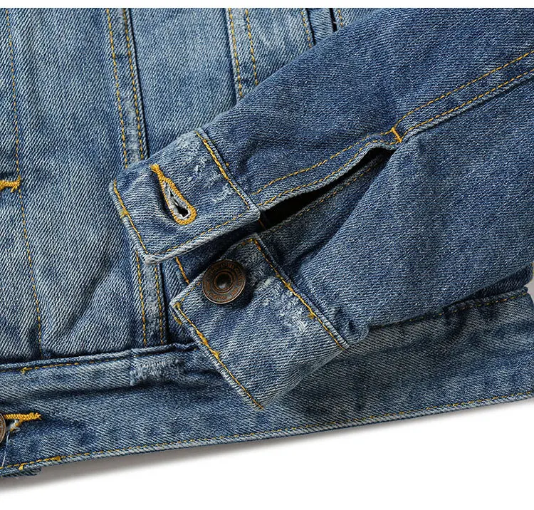 New Men Jacket and Coats Lined Denim Jackets Mens Jeans Jacket Thicken Warm