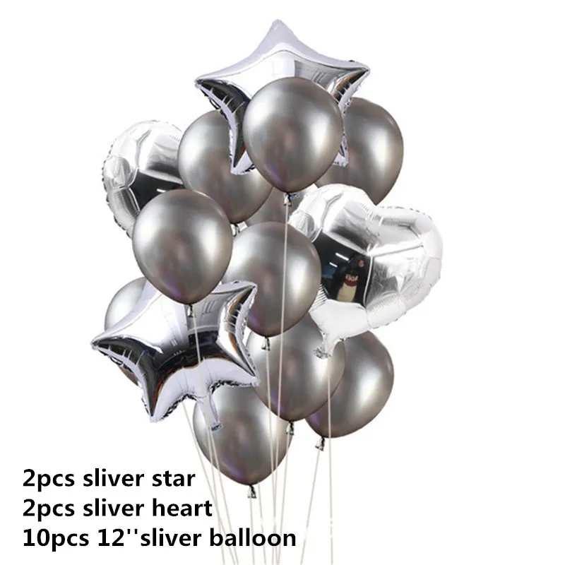 

14pcs/lot Pearl Rose Gold Silver Black Latex Balloons Birthday Wedding Party Decor Air Helium Kids Gifts Supplies