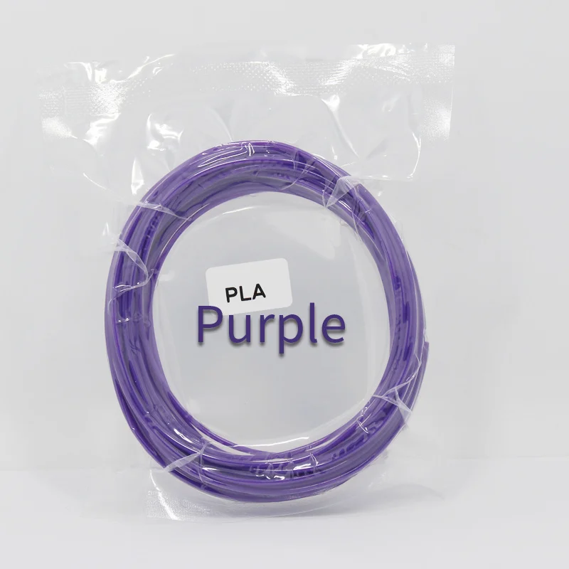 Purple 10 метров Pla 1,75 мм нити печатные материалы пластик для 3d принтера Ручка нити заправки 3d печать волочение нити - Цвет: Purple