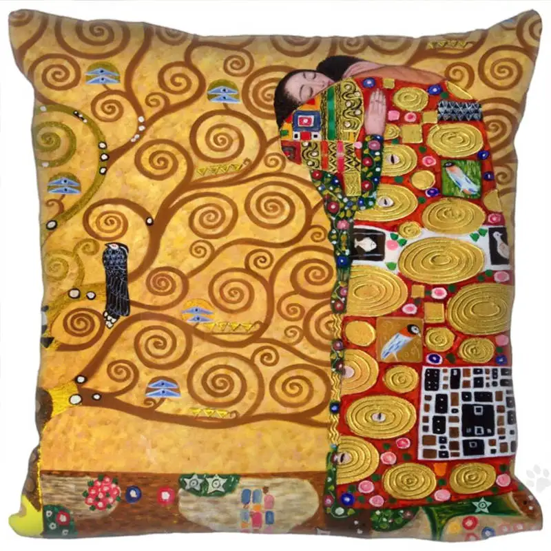 Хит продаж чехол для подушки Gustav Klimt изготовленный на заказ двусторонняя Прямая