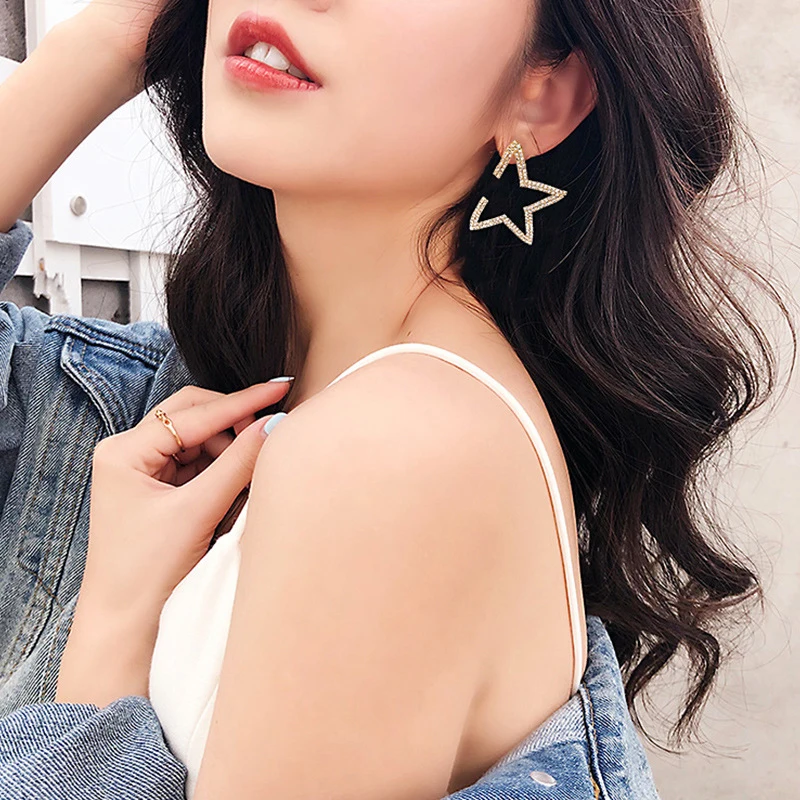 Блестящие новые модные брендовые ювелирные изделия простые серьги капли с