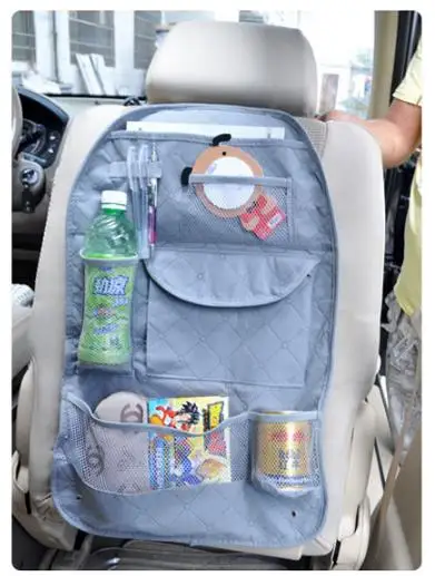 

Car Back Storage Car Back Seat Organizer Universal Fit for All Cars Multi-Pocket Travel Storage Bag Hanging Pocket Gray Black