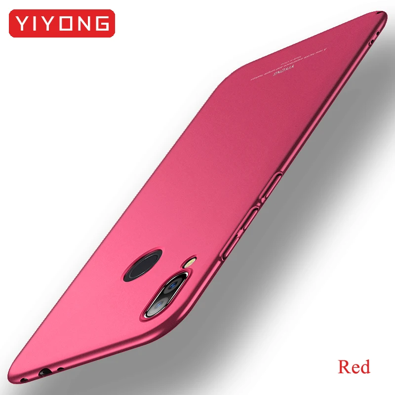 Redmi Note 6 Pro Чехол YIYONG матовый чехол для Xiaomi Redmi Note 7 6 5 Pro Чехол Xaomi PC чехол для Xiaomi Note 5 6 7 Pro Чехол - Цвет: Simple red