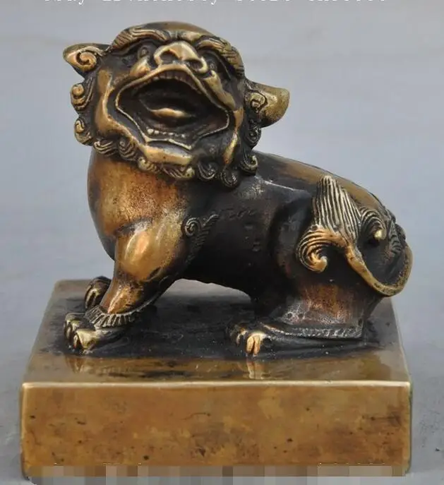 4-дюймовая статуя старой китайской династии дворец собака Лев пиксиу фотосессия |