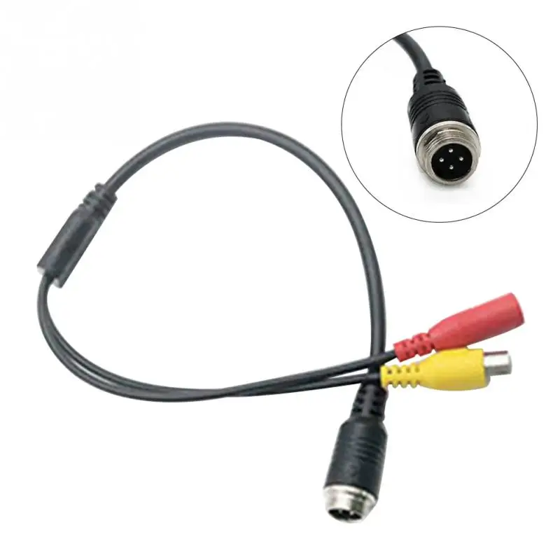Автомобильный видео кабель RCA 4PIN для парковки заднего вида камеры подключения