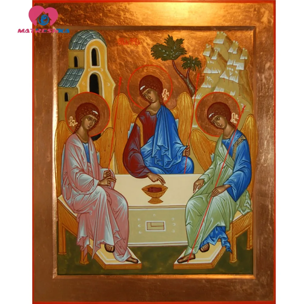 Алмазная вышивка религиозная икона картина из бисера мозаика лент алмазная