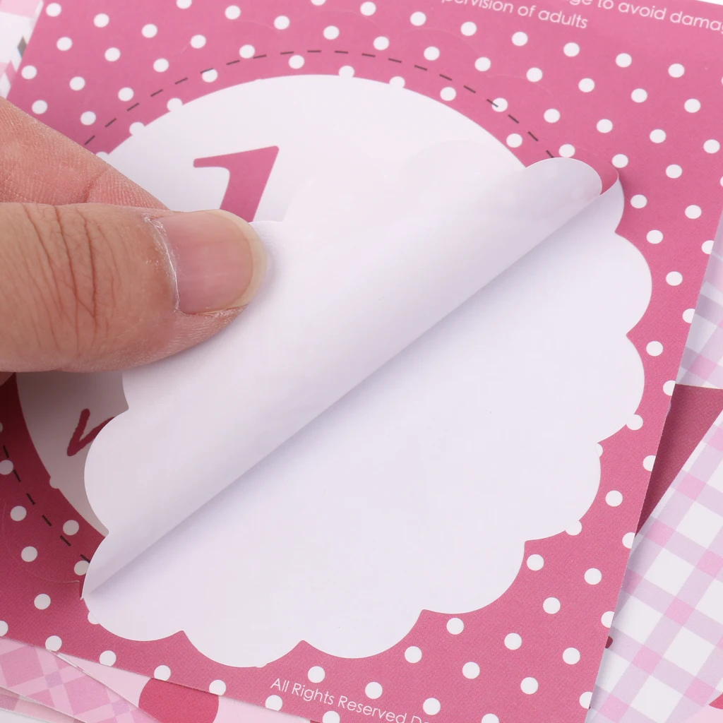 Милые бумажные детские наклейки на каждый месяц вечерние Детские фотостудии 1 12