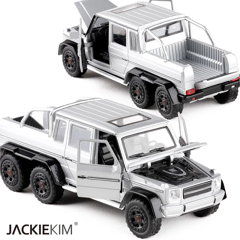 Литой металлический игрушечный автомобиль 1:32 G63 пикапа с оттягивающейся спинкой автомобиля из сплава мигающий Musice Авто модель автомобиля для мальчика Коллекция подарков