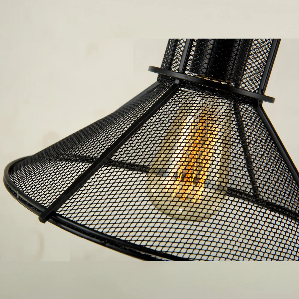 Американский стиль Зонт сетка подвесной светильник E27 Освещение Лофт