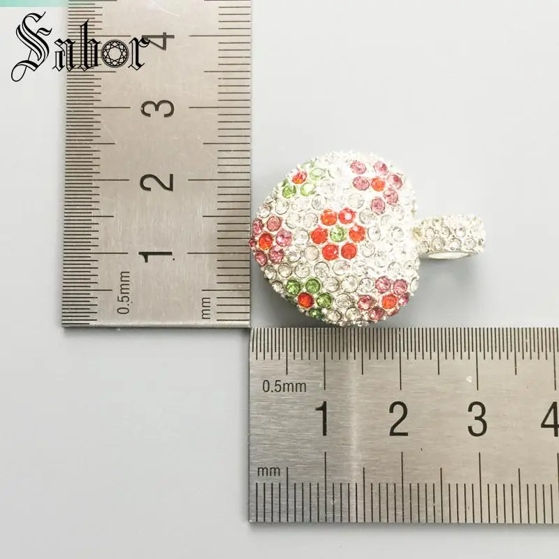 Подвески с цветком сердцем цирконием серебряный цвет для женщин романтический