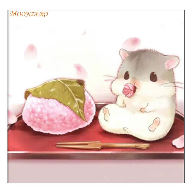 

5D diamond embroidery DIY diamond cross stitch home decoration cartoon animal mouse wall sticker pendant rhinestone painting