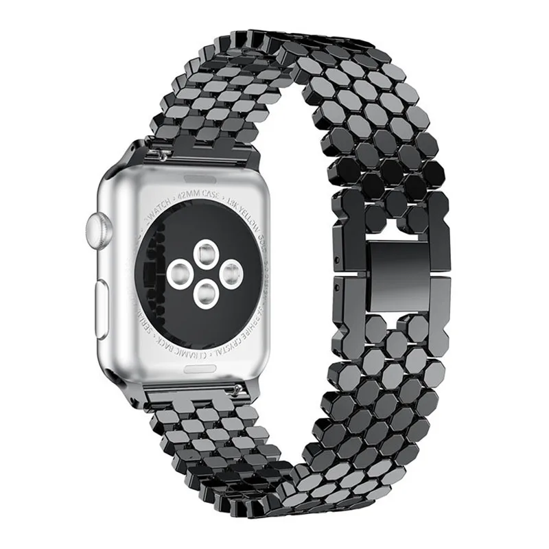 Металлический браслет из нержавеющей стали для Apple Watch ремешок 44 мм 42 40 38 iWatch 5/4/3/2/1