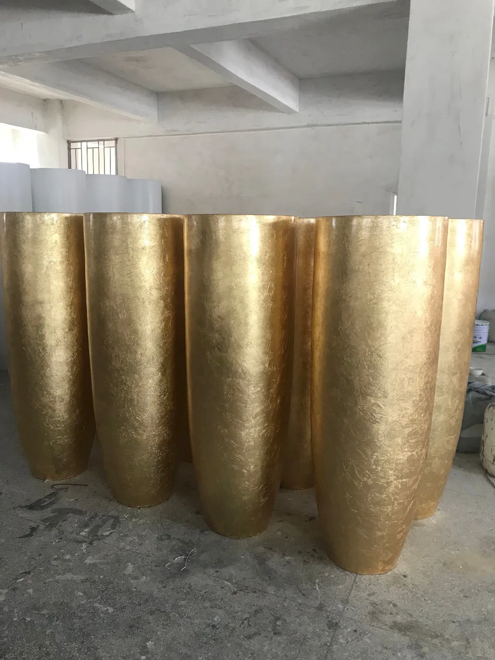 

150cm large size floor vase gold