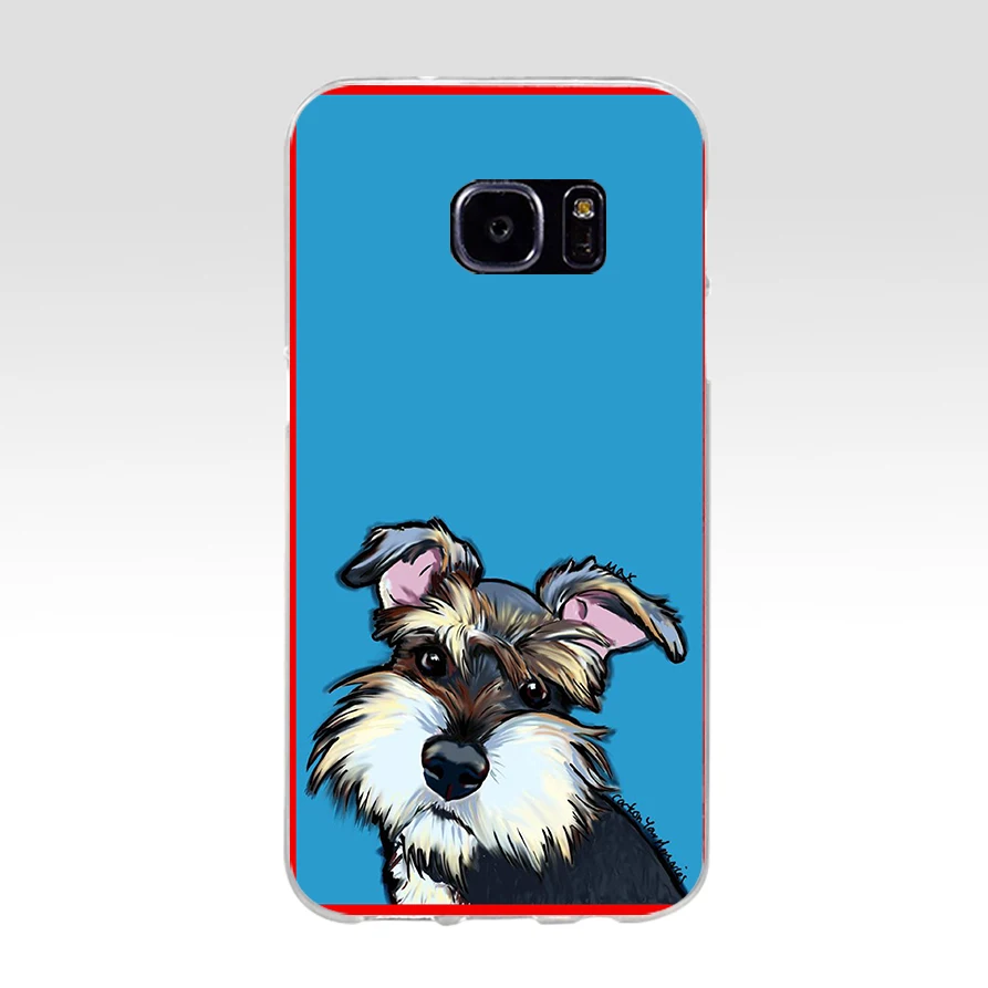 71H миниатюрный Schnauzer Мягкий ТПУ силиконовый чехол для samsung Galaxy s6 s7 edge s8 s9 plus |
