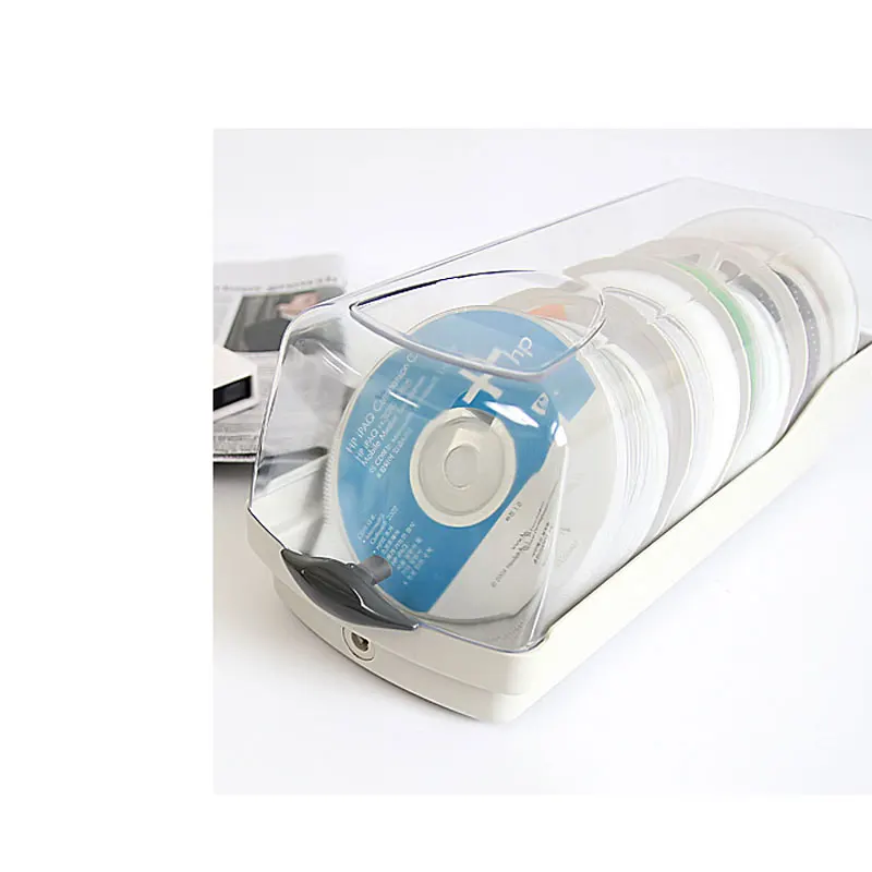 WHITE Ymjywl чехол для CD 120 емкость тарелки загружена с кассетой CD/DVD коробка с противоугонным замком от детей Llock для автомобиля и дома - Цвет: WHITE
