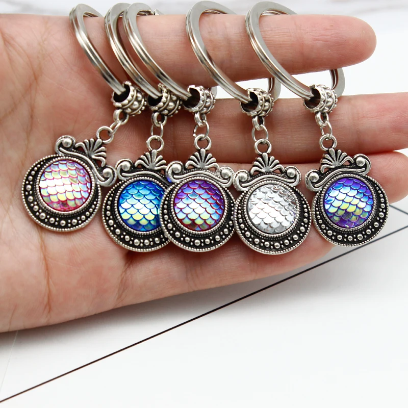 Трендовое ожерелье с русалкой в виде рыбных чешуек изящное колье чокер русалки