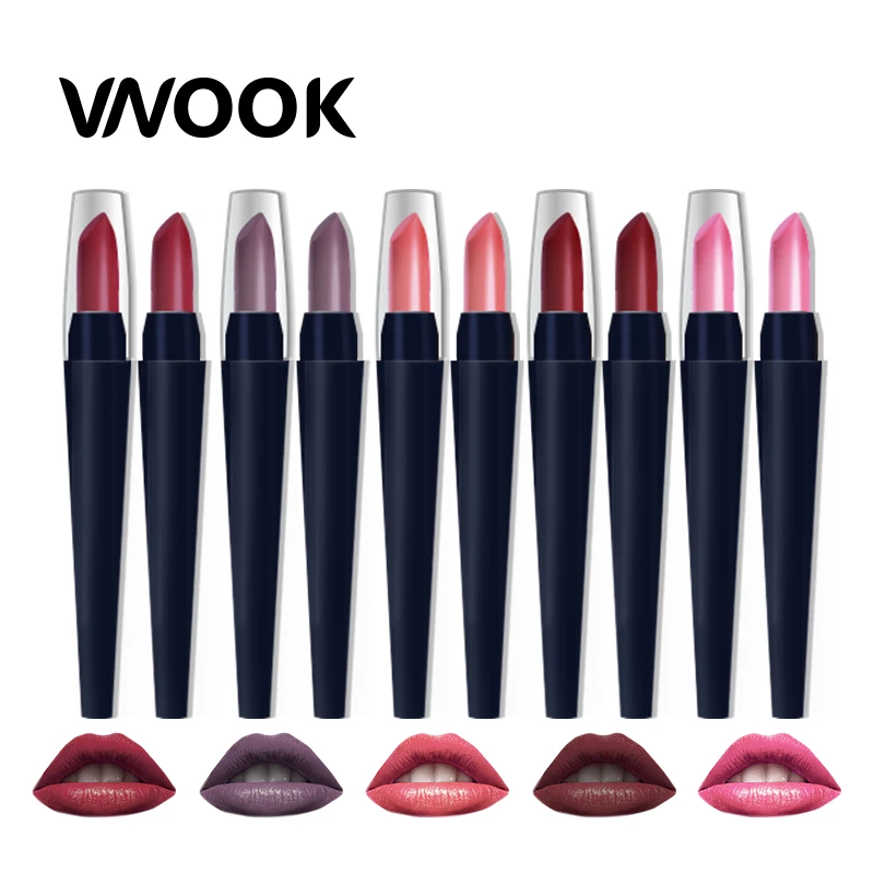 Vnook бренда макияж Matte Lip stick Набор Длительное оттенок блеск помады Kissproof Красный