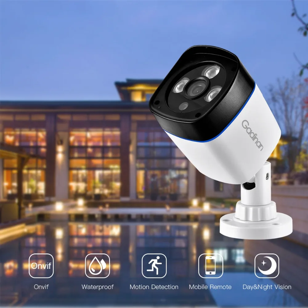 Gadinan Full HD 1080P IP камера наружная Домашняя безопасность 2MP Проводная наблюдения