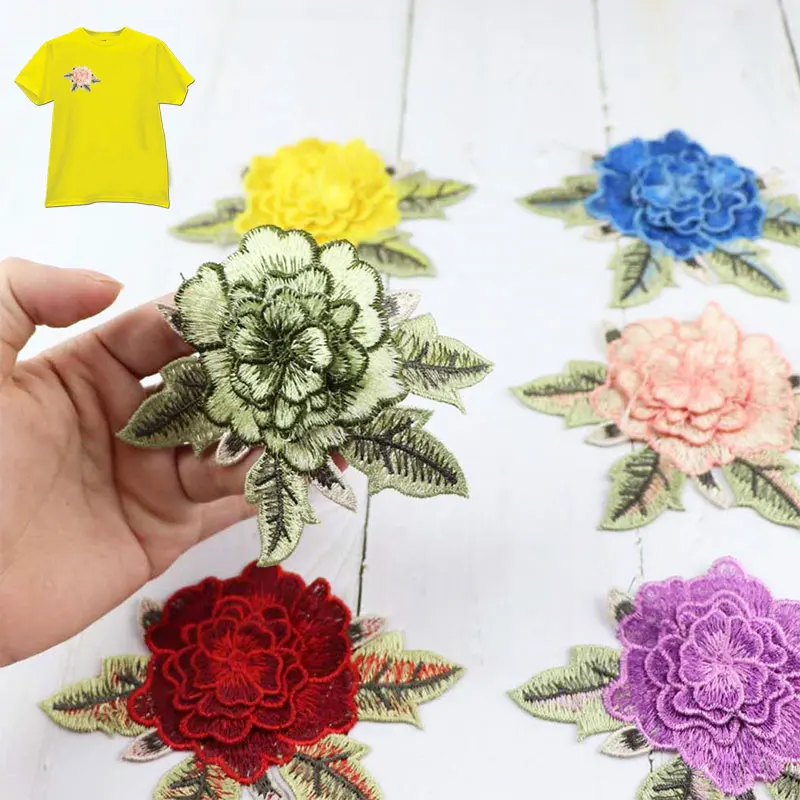 DIY одежды патч 1 шт./2 шт. для джинсовые эмблемы сумки пришить на вышивку стикер для рукоделия розы аксессуары для одежды аппликация