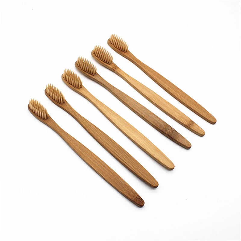 

10 PCS Environment-friendly Wood Toothbrush Bamboo Toothbrush Soft Bamboo Fibre Wooden Handle Low-carbon Eco-friendly for Adults