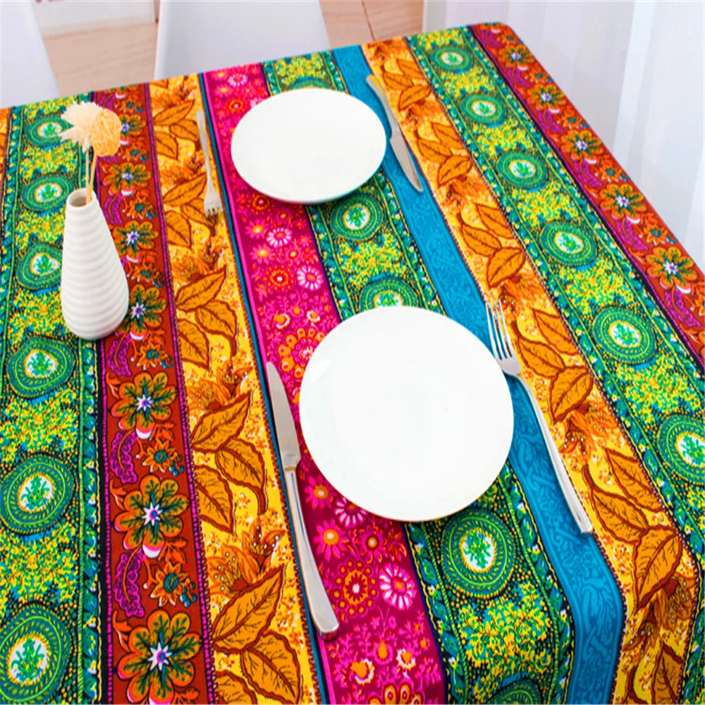 

2019 new DIY ethnic bag curtain cotton linen fabrics textile for patchwork sofas materials cloth fabric tissu GF013