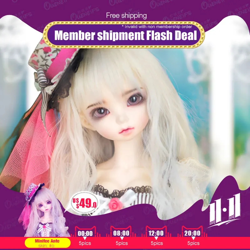 Член отгрузки флэш дело Бесплатная доставка shugafairy анте Minifee fairyland 1/4 БЖД SD кукла на
