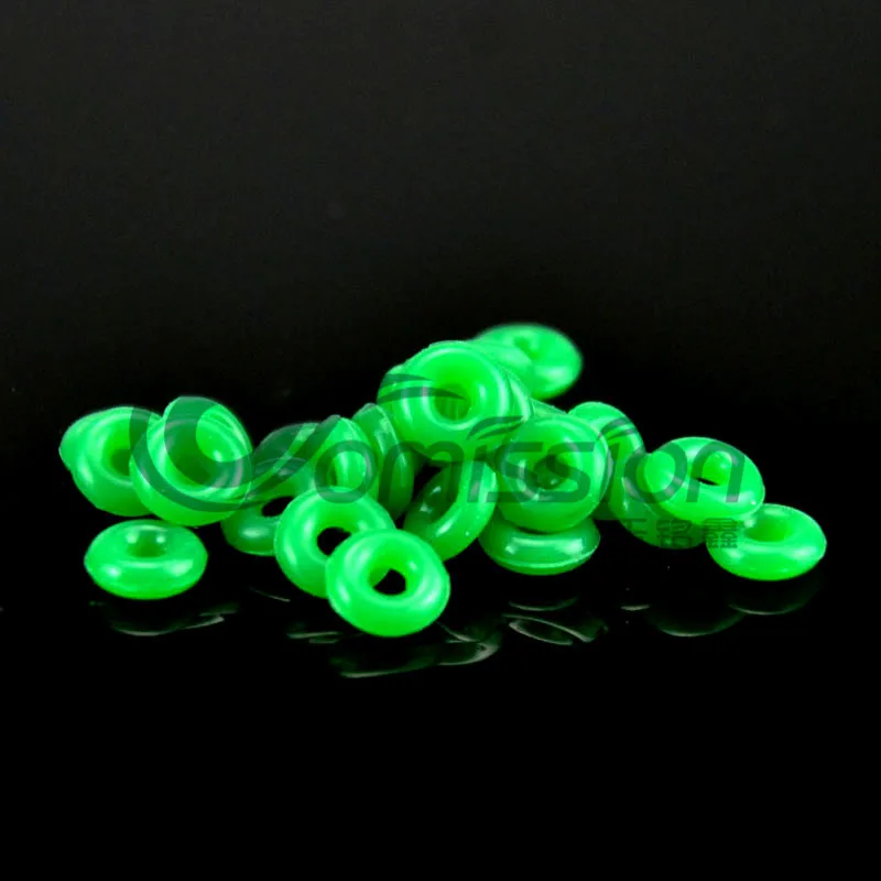 solid green 100 шт красочные бусины очаровательные силиконовые резиновые стопорные кольца, разделитель Подходит для европейских браслетов Сделай Сам делая эластичное 2 мм отверстие бусина с зажимом - Цвет: solid green