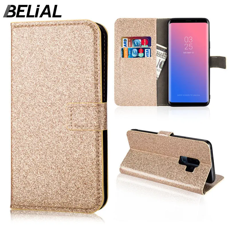 Чехол для телефона BELIAL s samsung Galaxy S9 Plus блестящий кошелек кожаный чехол S8 Note 8