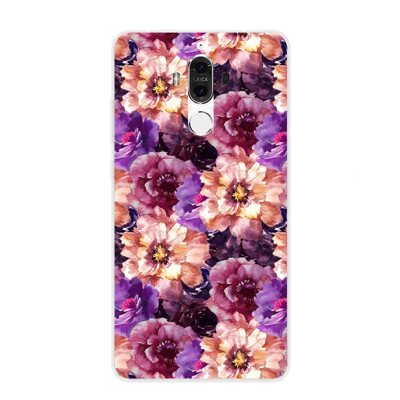 Чехол для huawei mate 9, силиконовая Мягкая задняя крышка из ТПУ с красочными цветами для huawei mate 9, защитный чехол для телефона s shell