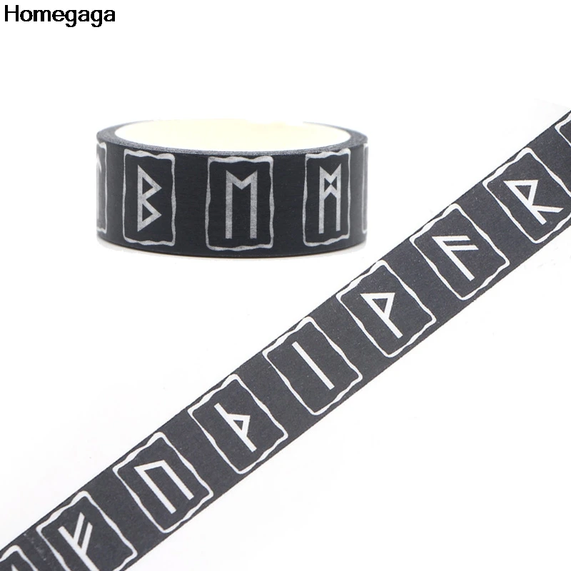 Homegaga vikings руны Мода Мультфильм Аниме Забавный васи diy Скрапбукинг клейкая маскирующая Лента Печатный узор наклейки d1984